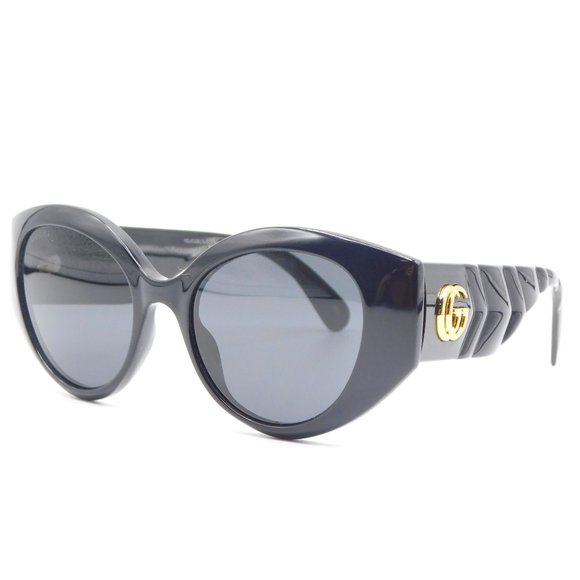 NEW GUCCI GG0809S 001 BLACK GREY CAT EYE WOMEN'S AUTHENTIC SUNGLASSES 52… - Picture 4 of 12